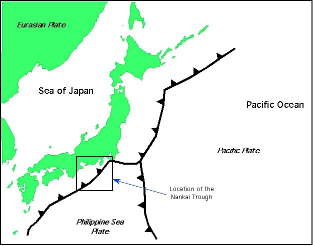 Nankai Trough location map