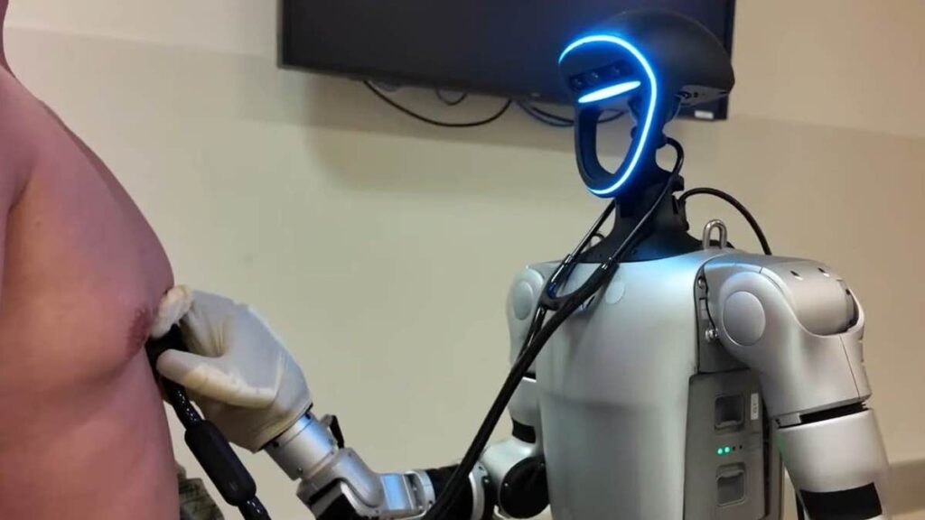 1 humanoid robot performs medical procedures via remote control