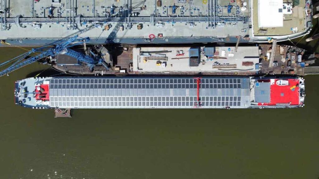 1 worlds first hybrid solar cargo ship launches in germany
