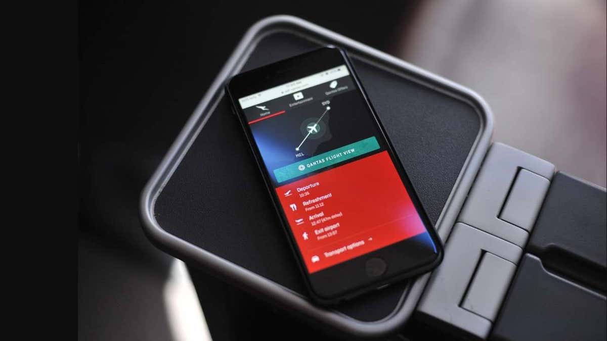 Qantas data breach exposes millions of customer records 3 Qantas app on a smartphone.