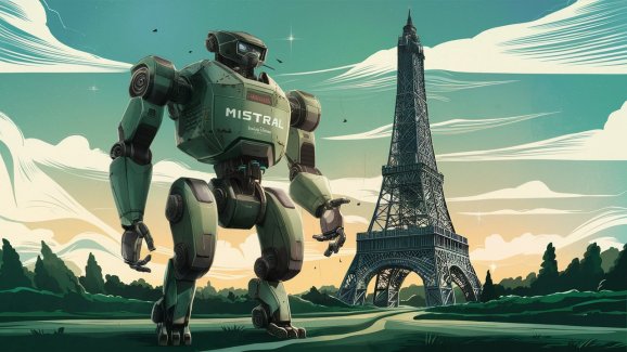 Mistral’s Le Chat adds deep research agent and voice mode to challenge OpenAI’s enterprise dominance 2 a large robot named mistral standing next to the e 9PGOCDtWTk29VN1iwdU pQ NPlBR7EJSBSOvTbX5n7Now