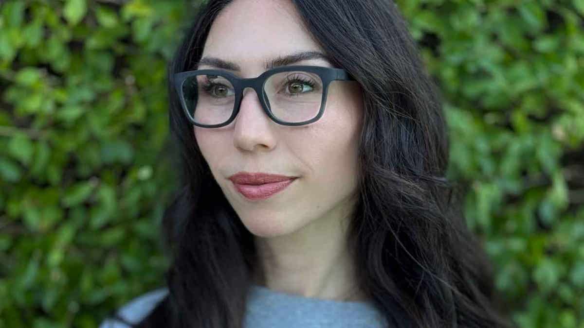 World's thinnest AI glasses feature built-in AI assistant 6 A woman wearing Halo AI glasses (Brilliant Labs)
