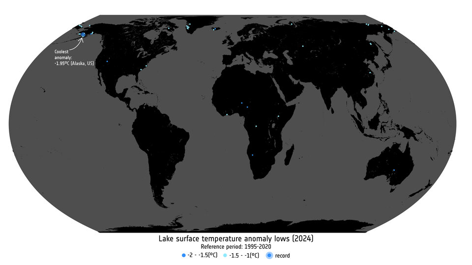 Lake surface temperature lows 2024 article