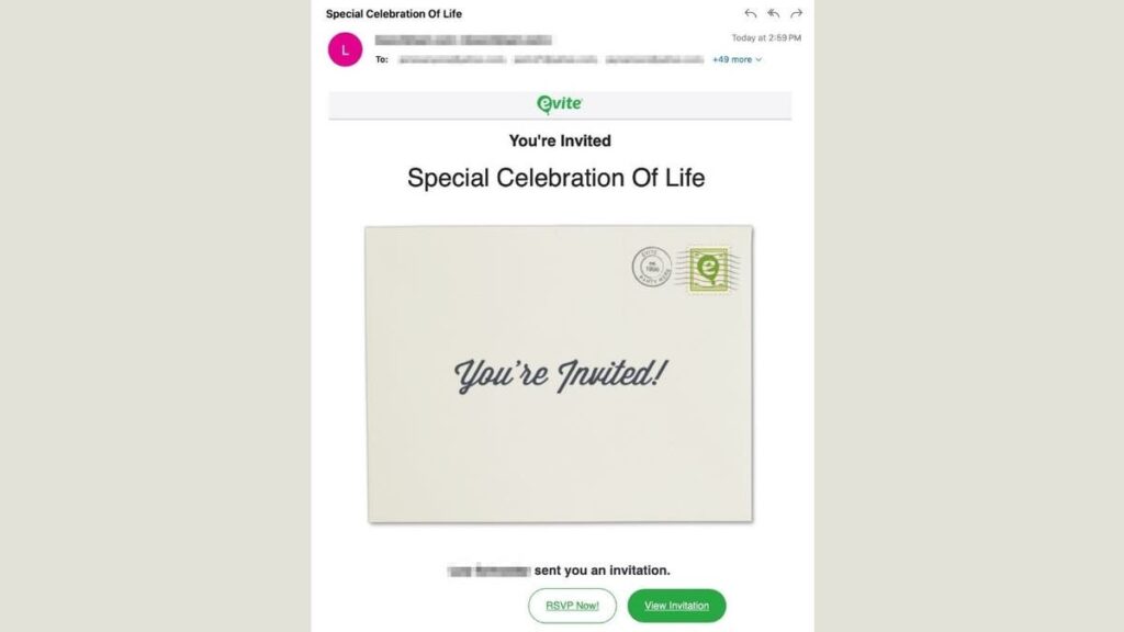 1 fake evite emails trigger phishing warning