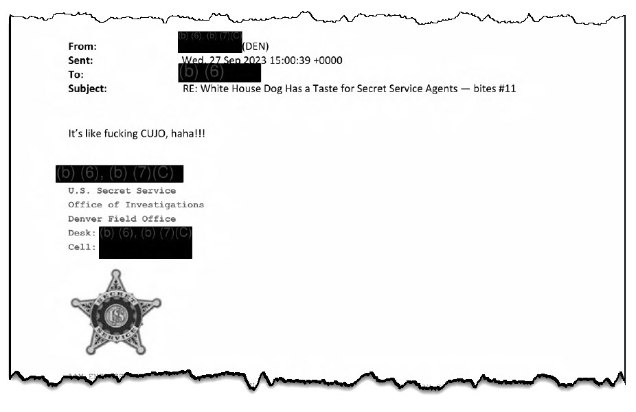 FOIA Appeal Adds New Dog Bite Details from Biden White House, Confirms Video Evidence Withheld 2 2025 09 26 05 08 56