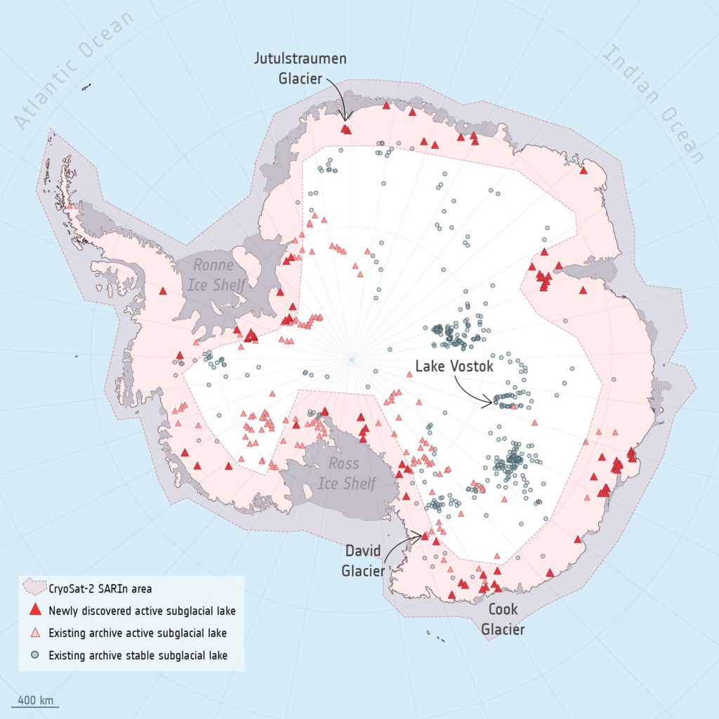 Antarctic subglacial lake inventory pillars