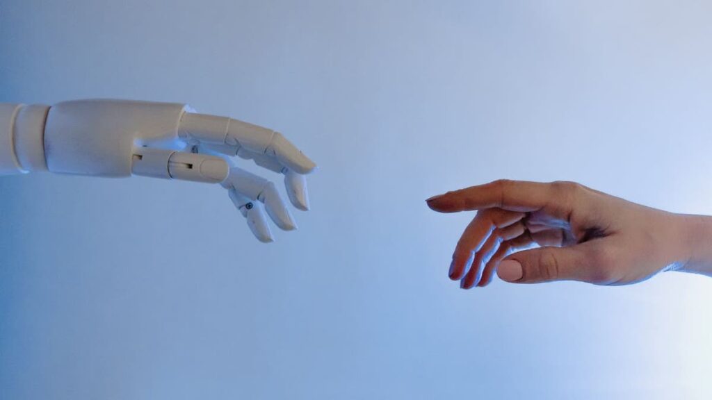 Ohio lawmaker proposes comprehensive ban on marrying AI systems and granting legal personhood 2 1 HUMAN HAND AND ROBOT HAND