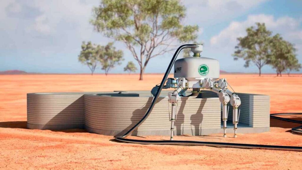 robot 3d printing home desert