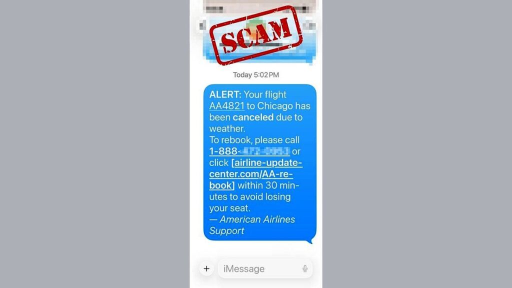 Fake flight cancellation texts target travelers 2 1 fake flight cancellation texts target travelers