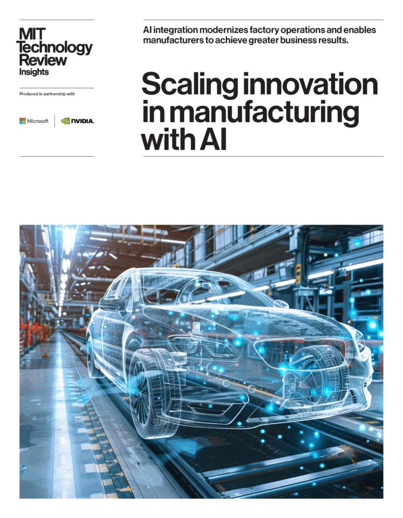 Scaling innovation in manufacturing with AI 2 Cover MITTR MicrosoftNVIDIA November2025