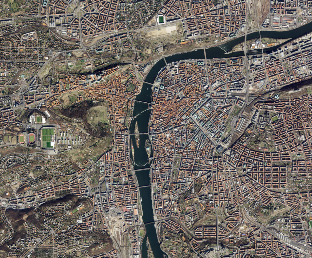 Earth from Space: Prague 2 Earth from Space Prague pillars