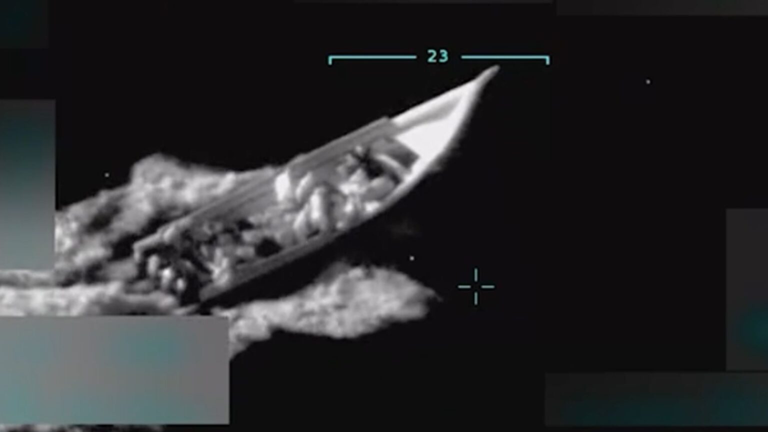 An alleged drug carrying boat in Caribbean