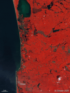 Flooding in Sri Lanka pillars